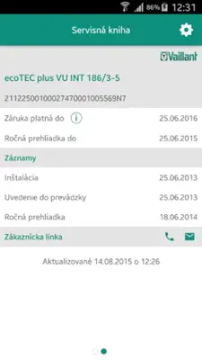 Servisná kniha VGSK android App screenshot 1