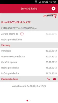 Servisná kniha VGSK android App screenshot 2